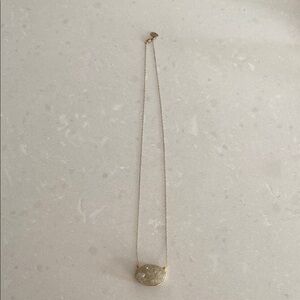 Gold Necklace with Quartz Pendant